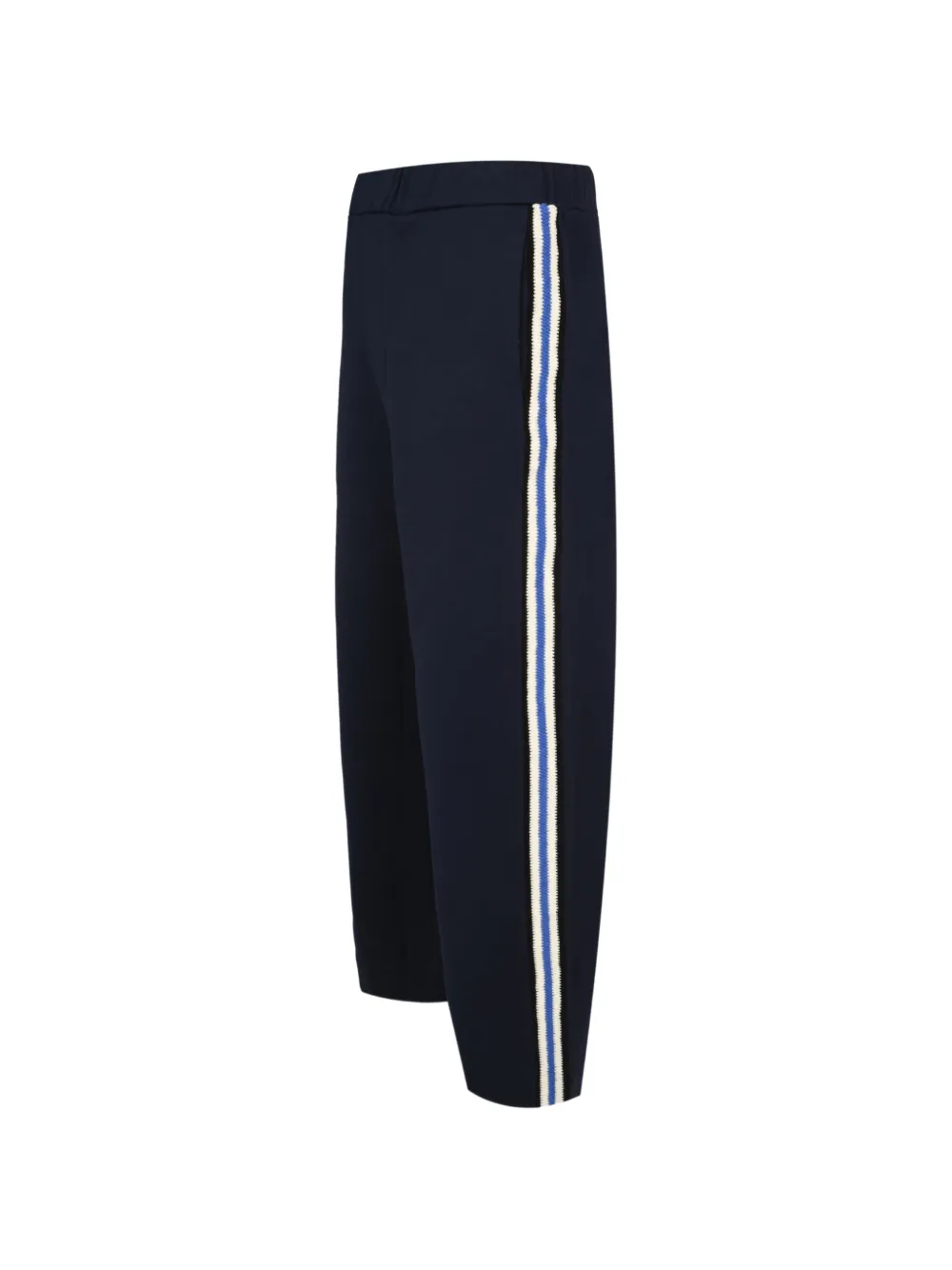 COMMAS Jersey broek met gehaakte streep Blauw