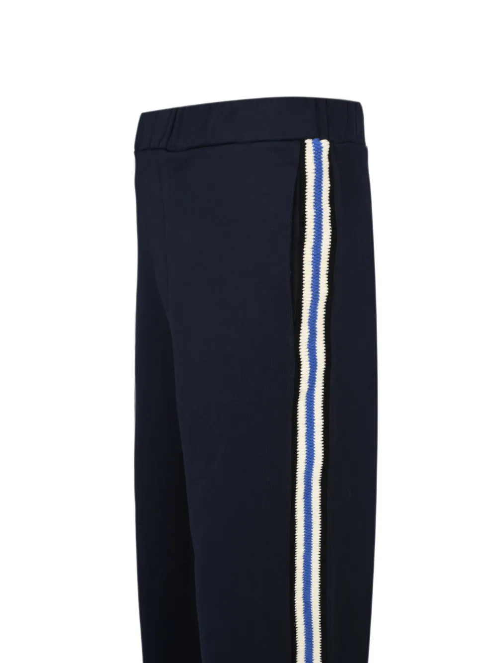 COMMAS Jersey broek met gehaakte streep Blauw