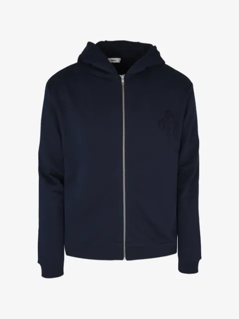 COMMAS embroidered zip-up hoodie