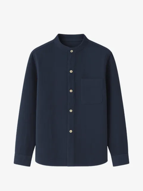 COMMAS stand-collar long-sleeve shirt