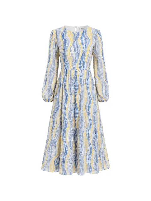 Baruni vestido corto estampado con aberturas