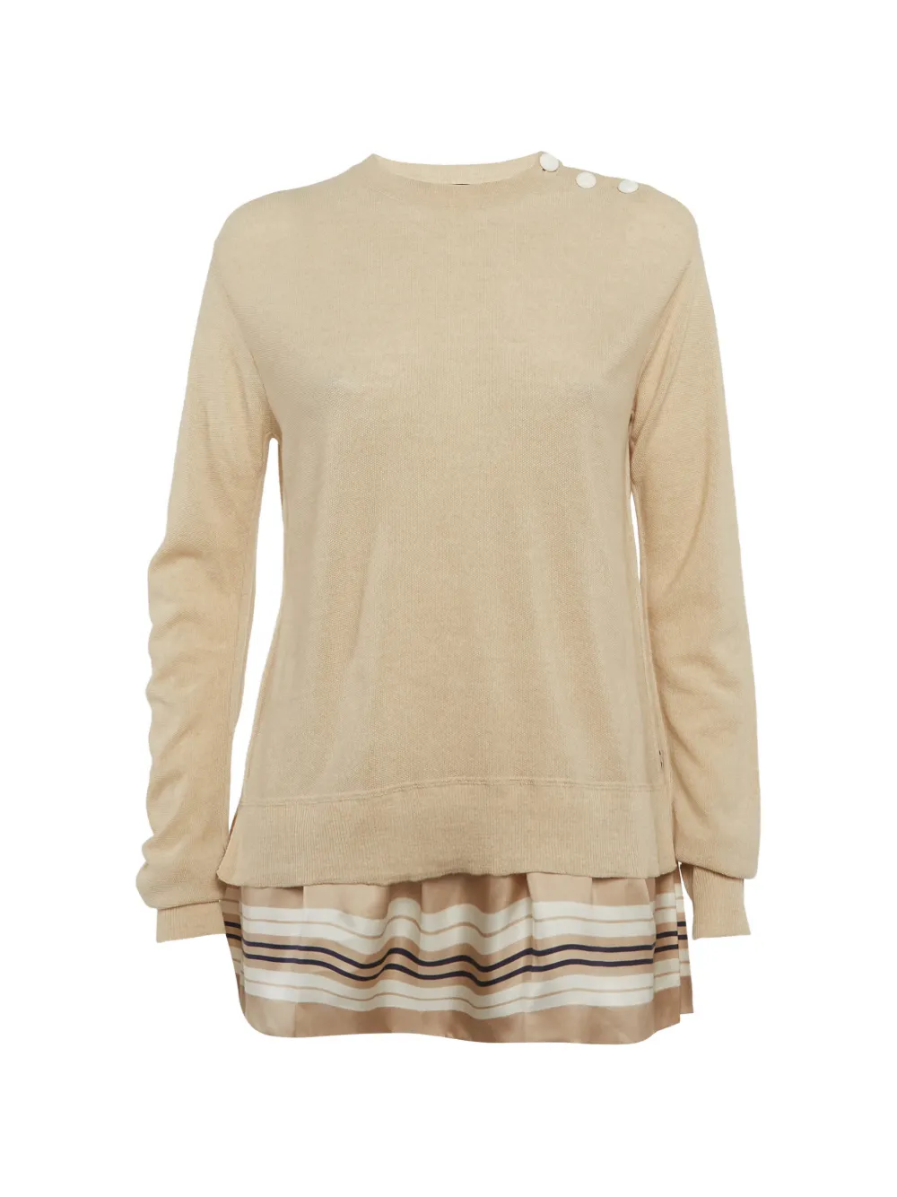 Louis Vuitton Pre-Owned layered-hem sweater - Toni neutri