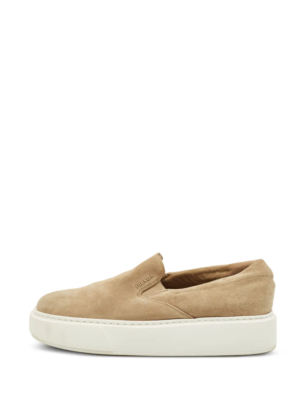Prada Pre-Owned round-toe sneakers - Nude