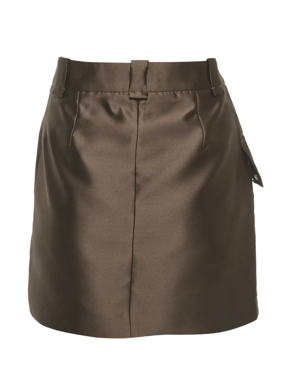 SANDRO flap-pocket mini skirt - Marrone