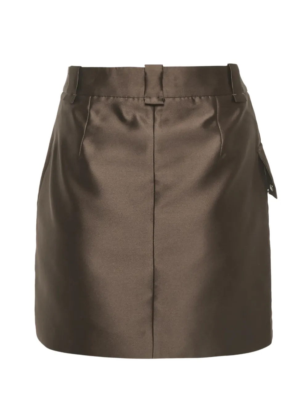 SANDRO flap-pocket mini skirt - Marrone