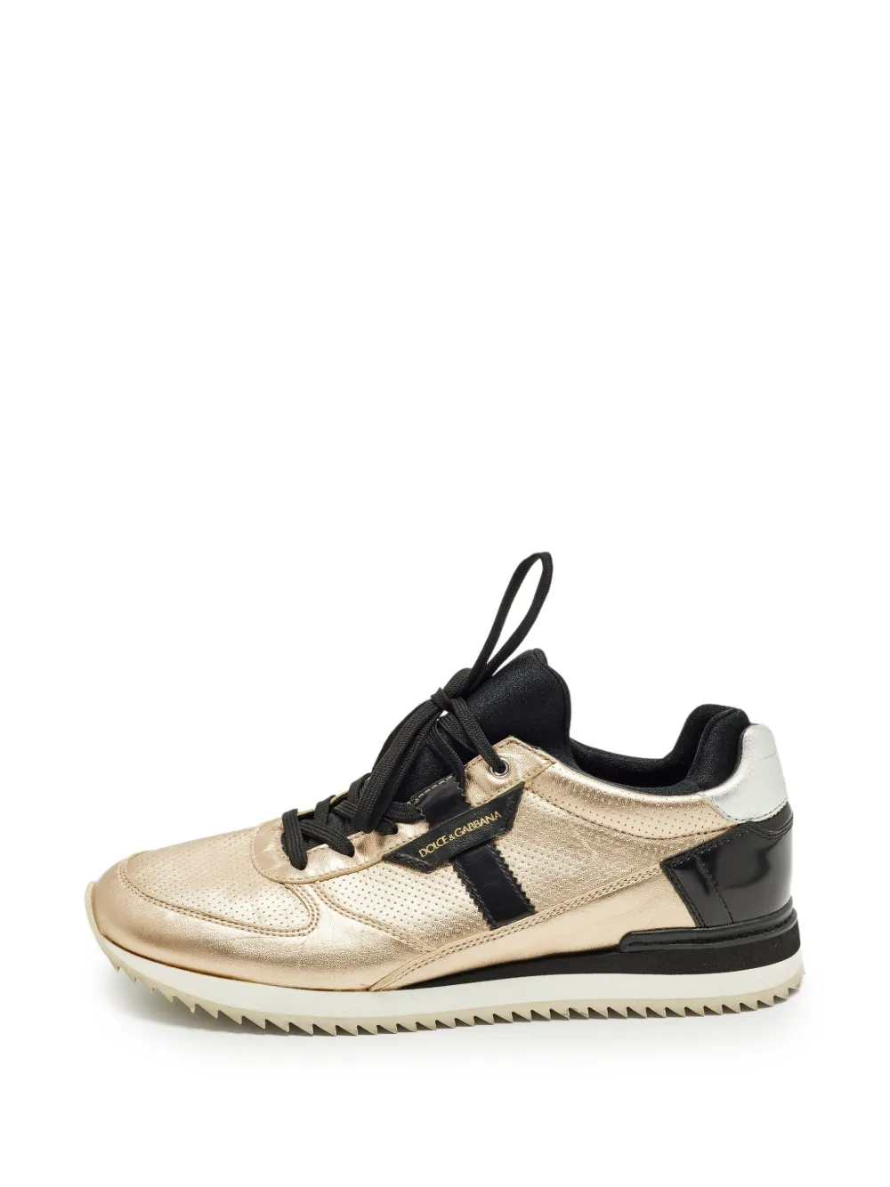 Dolce & Gabbana Pre-Owned baskets en cuir à détails de perforations