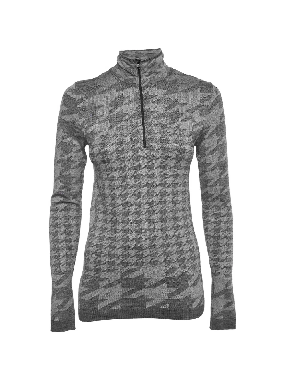 Pre-owned Stella Mccartney X Adidas Houndstooth Long-sleeve Top In Gray