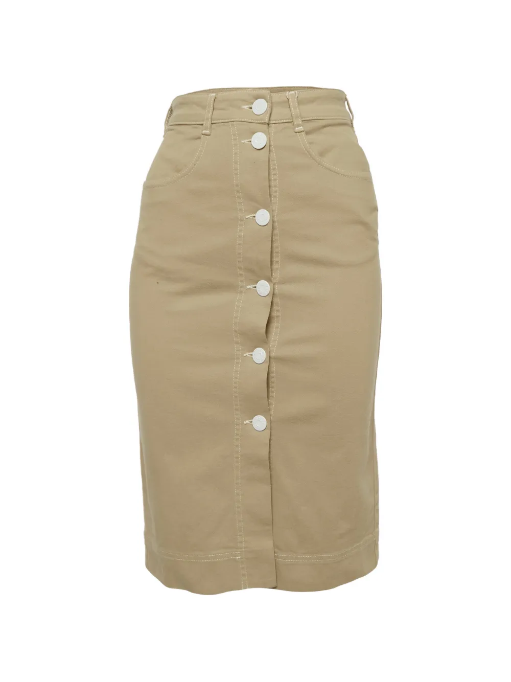 See by Chloé button-up pencil mini skirt - Toni neutri