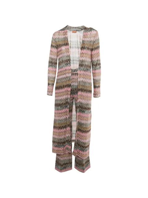 Missoni Pre-Owned zig-zag knit trousers and cardigan set