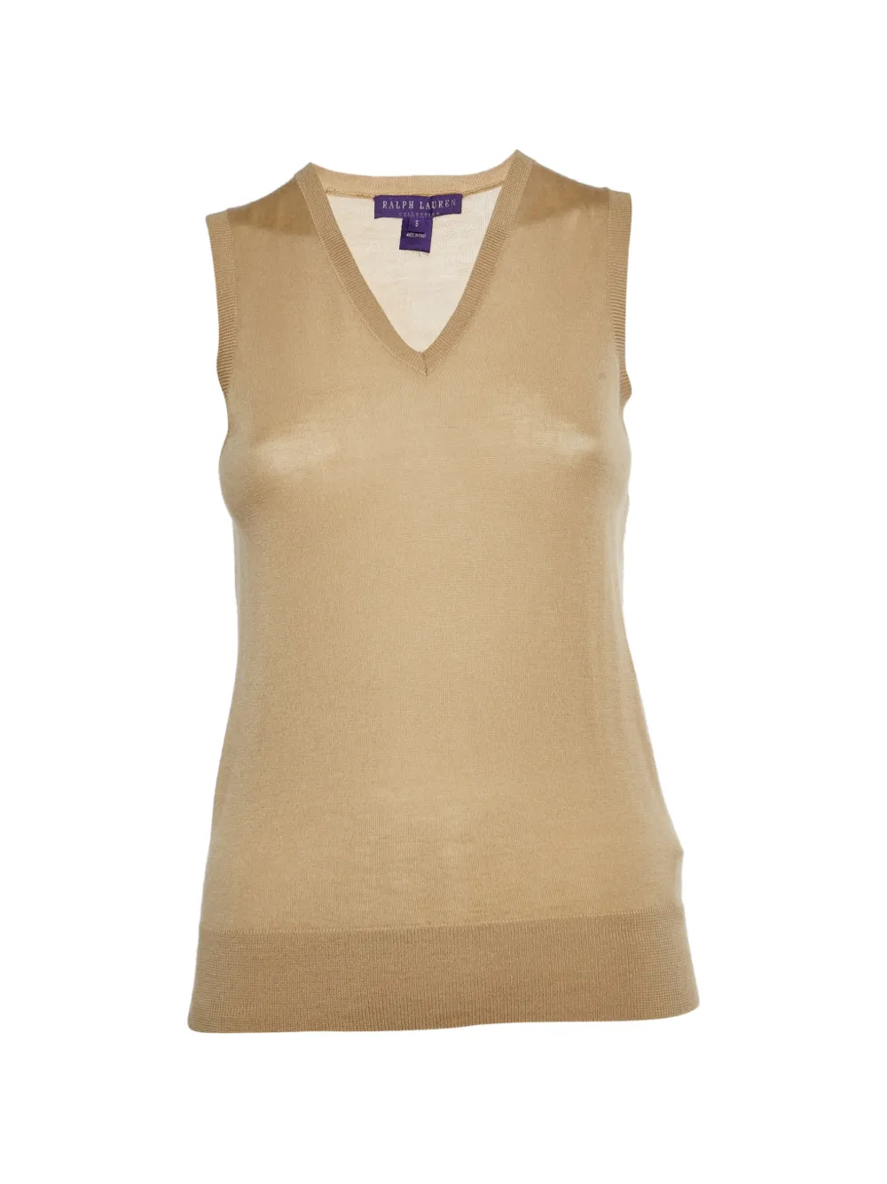 Ralph Lauren Vintage Top Purple Label con scollo a V - Toni neutri