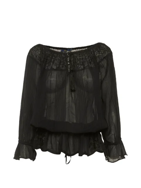 Polo Ralph Lauren Vintage embellished long-sleeve blouse