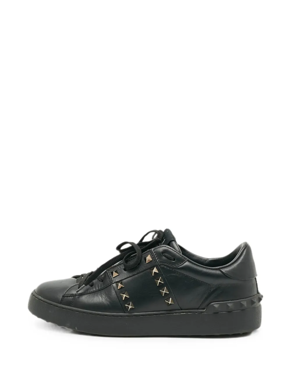 Valentino Garavani Pre-Owned Rockstud Untitled leather sneakers - Nero