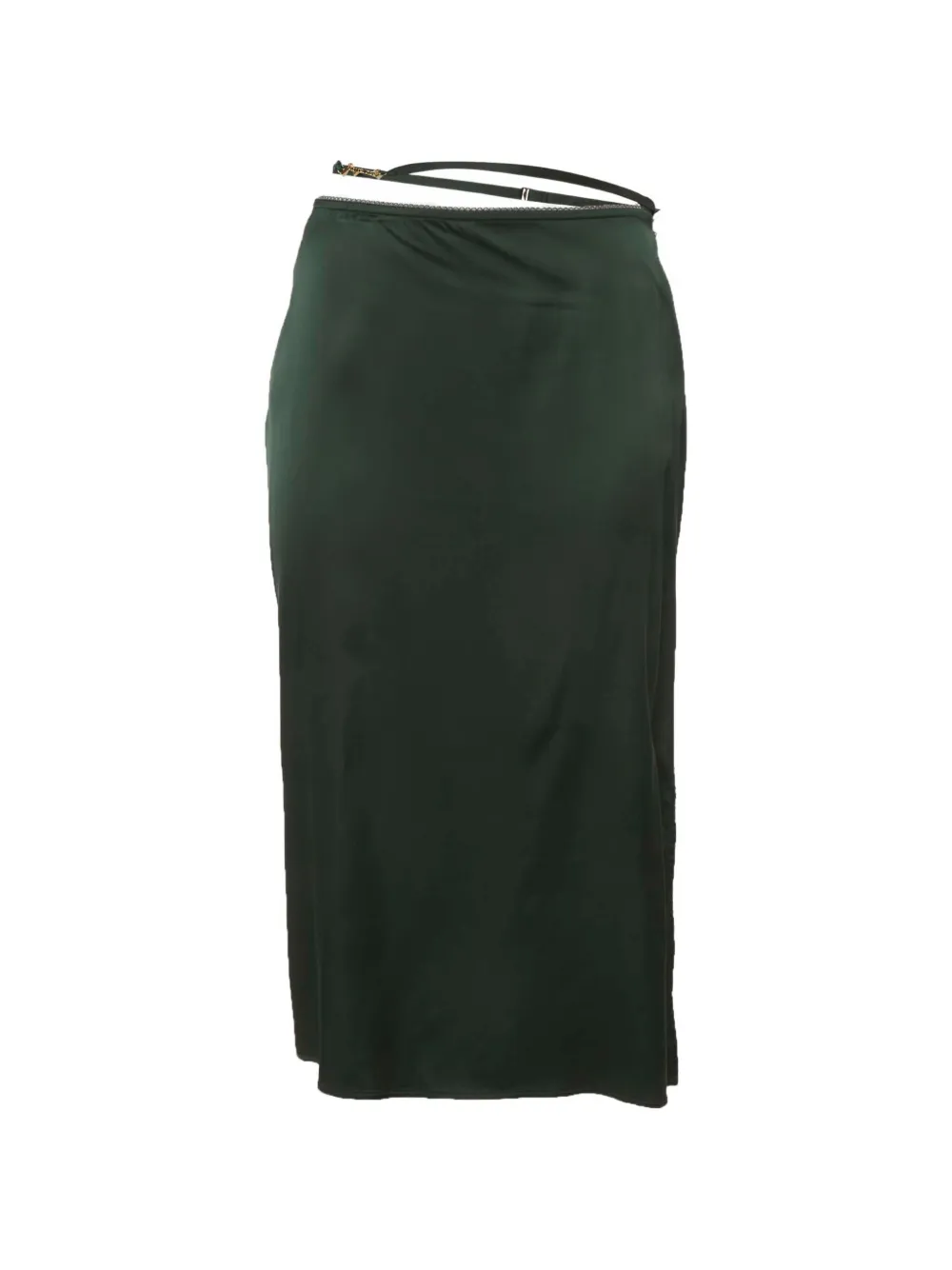 Jacquemus Pre-Owned The Notte satin midi skirt - Verde