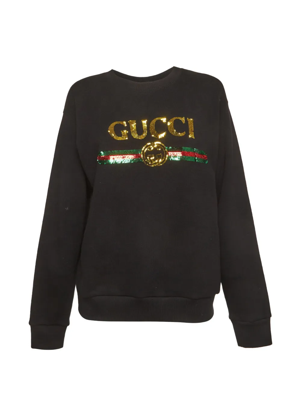 Gucci Pre-Owned sequin-logo sweatshirt - Nero