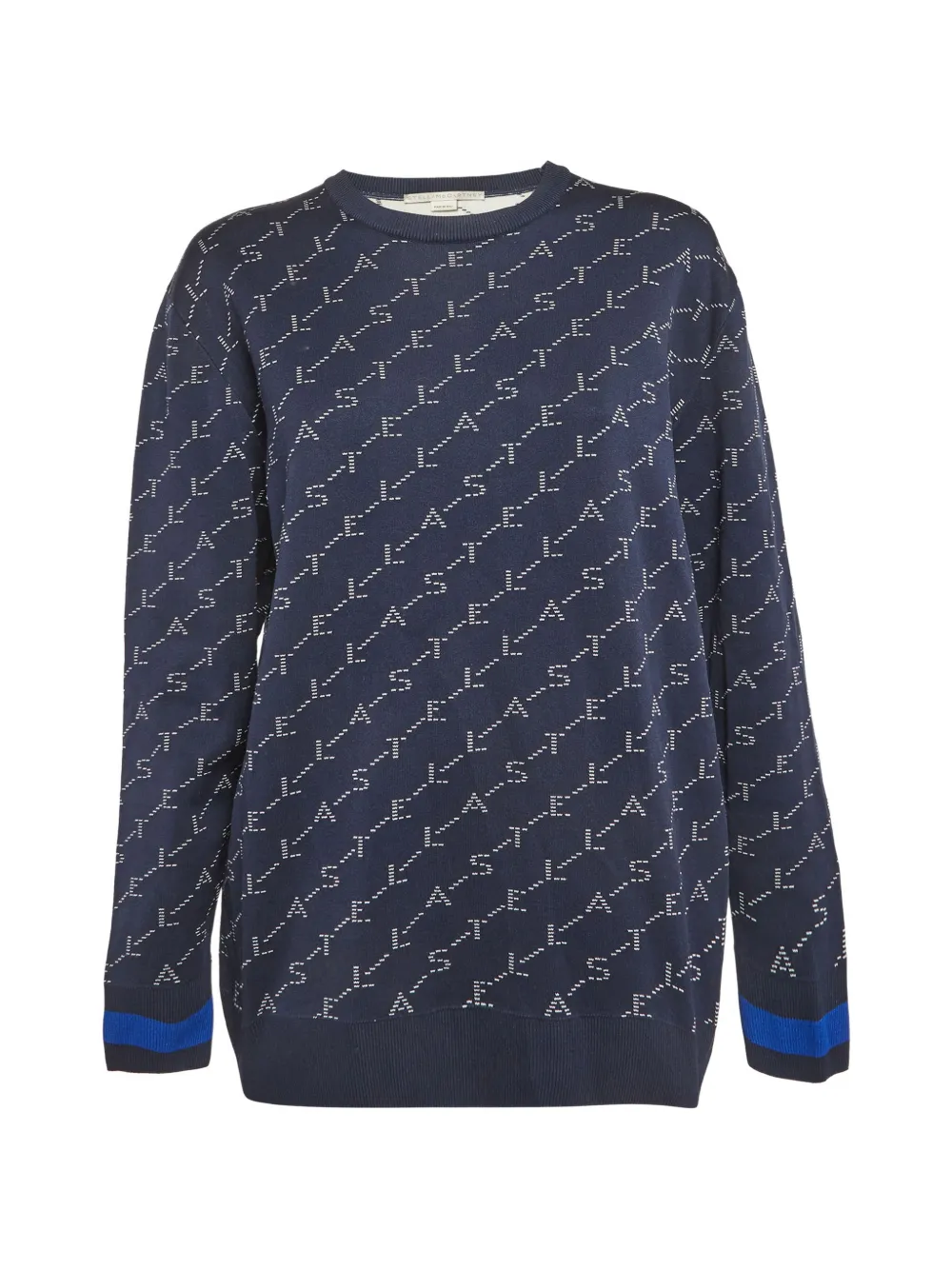 Pre-owned Stella Mccartney Crew-neck Long-sleeve Sweater In Blue
