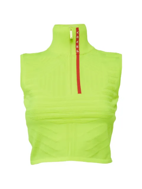 Prada Pre-Owned textured crop top