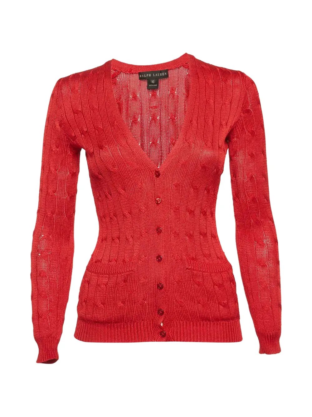 Ralph Lauren Vintage cable-knit cardigan - Rosso