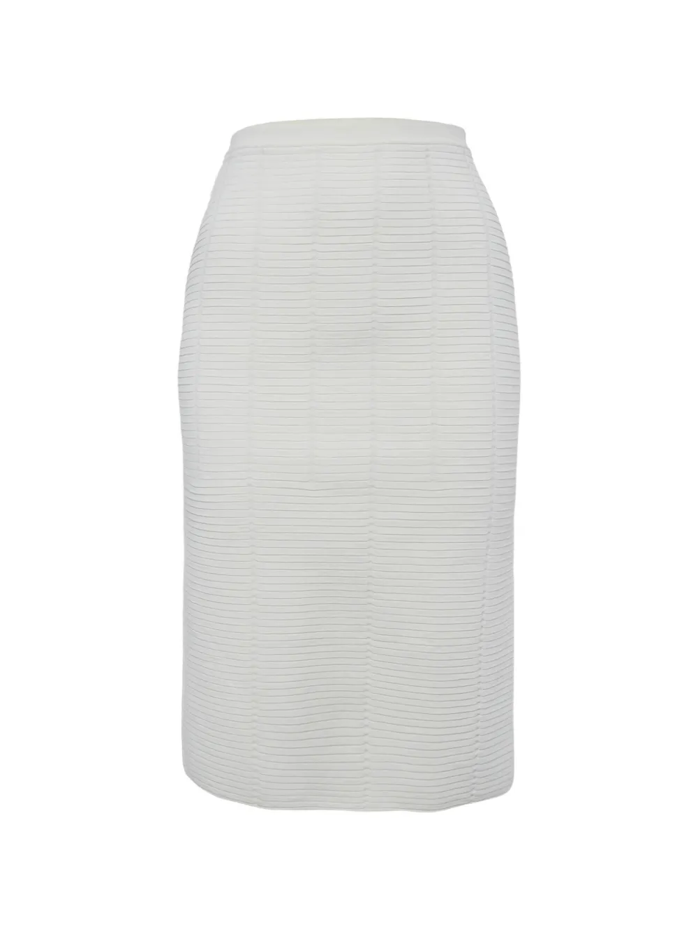 Giorgio Armani Pre-Owned rib-knit pencil mini skirt - Toni neutri