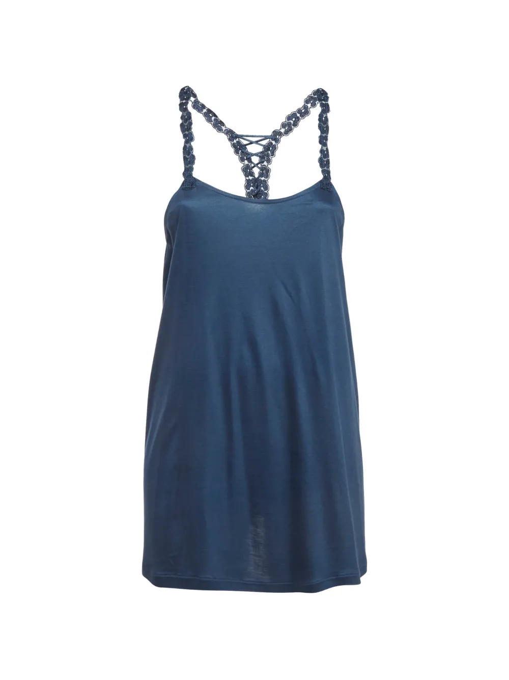 La Perla lace-trim tank top - Blu