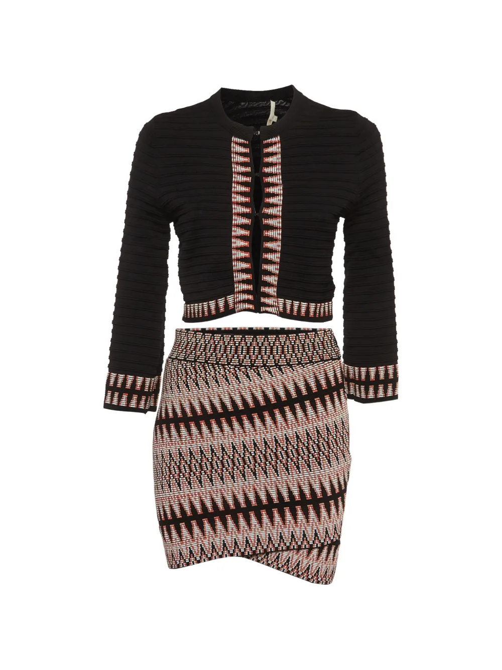 Maje patterned skirt set - Nero