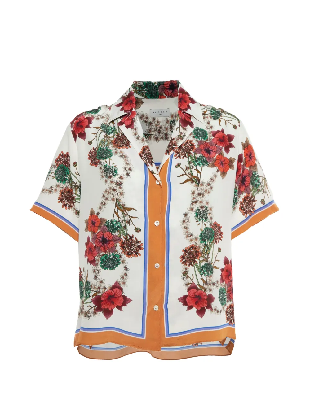 SANDRO floral-print shirt - Bianco