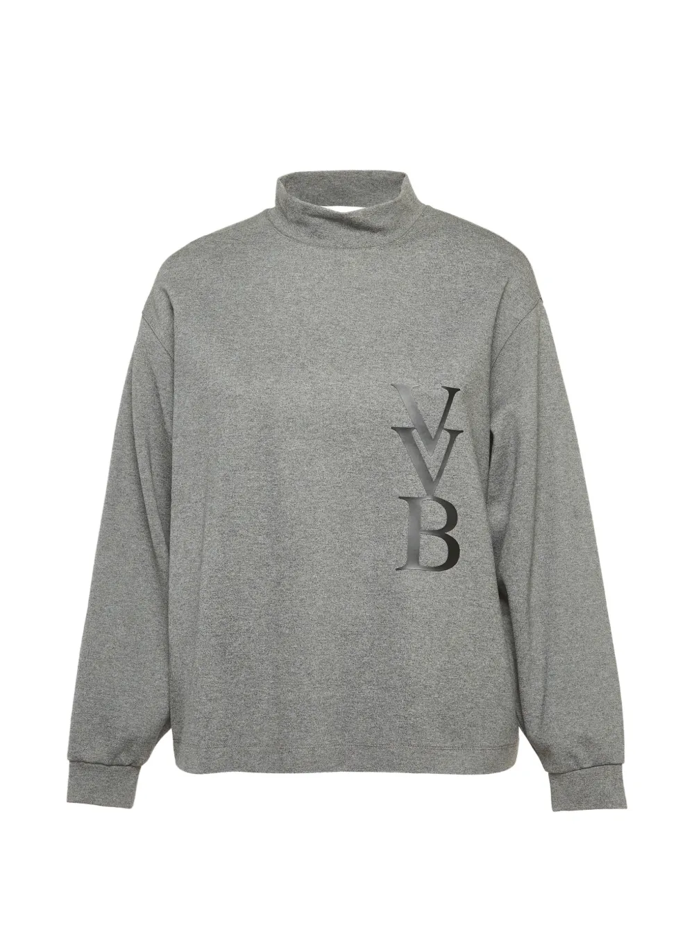 Victoria Victoria Beckham logo-appliqué knit sweater - Grigio