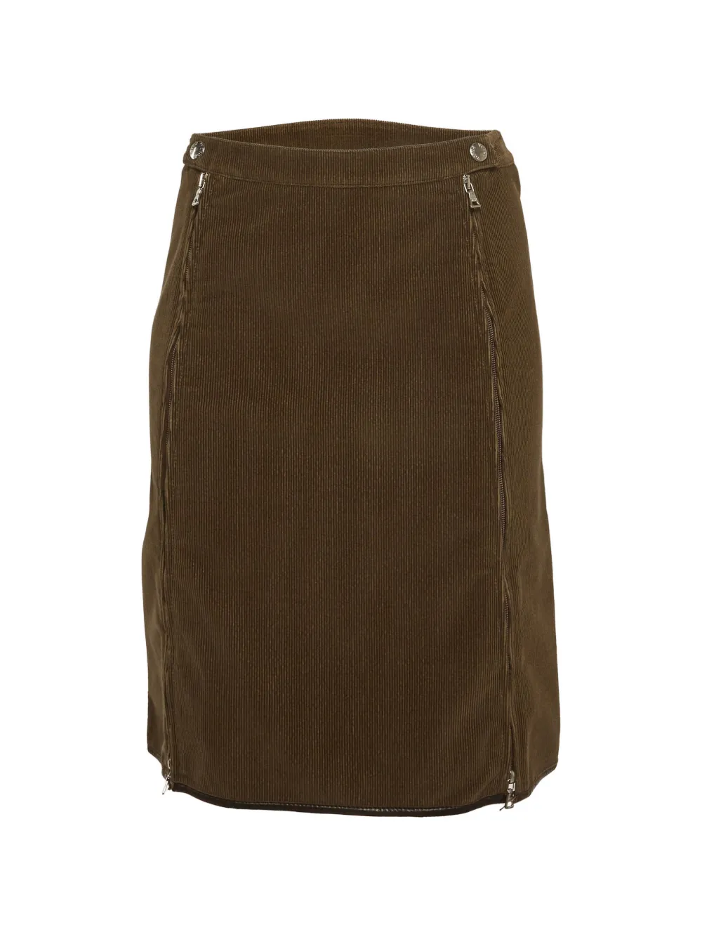 Prada Pre-Owned corduroy pencil skirt - Marrone