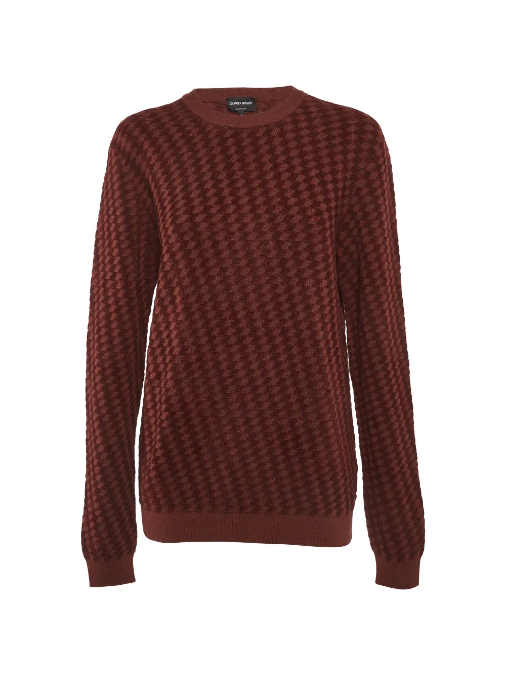 Giorgio Armani Pre-Owned geometric-pattern sweater - Marrone
