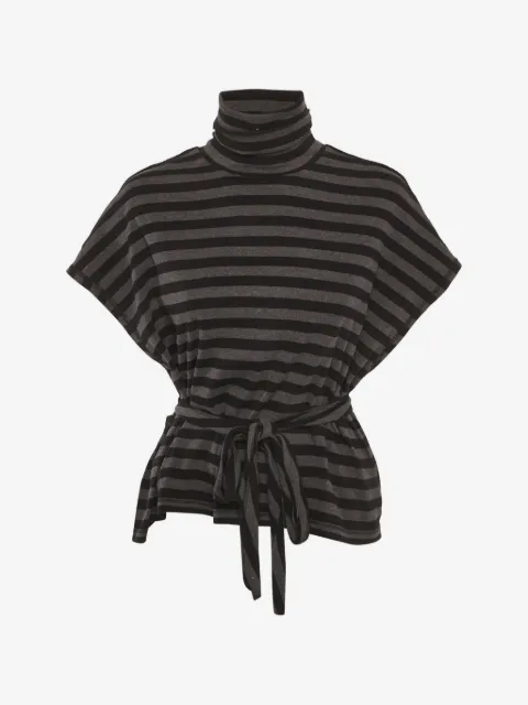 Sonia Rykiel Pre-Owned top con cinturón y motivo de rayas