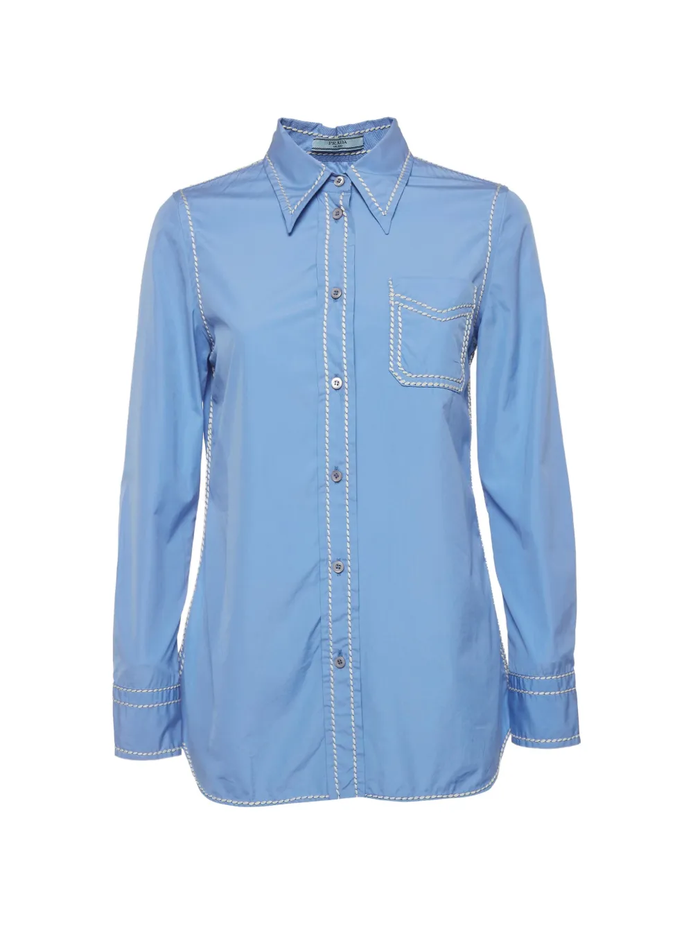 Prada Pre-Owned cotton long-sleeve shirt - Blu