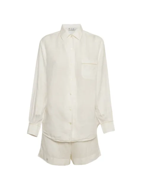 Loro Piana Pre-Owned linen shirt and shorts set