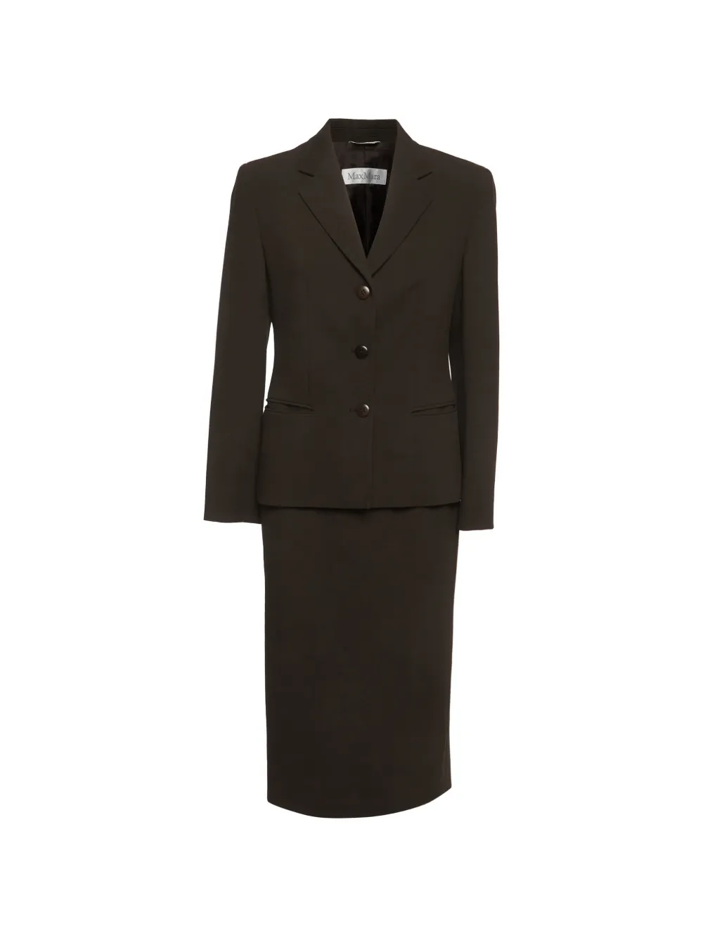 Max Mara gabardine skirt set - Marrone