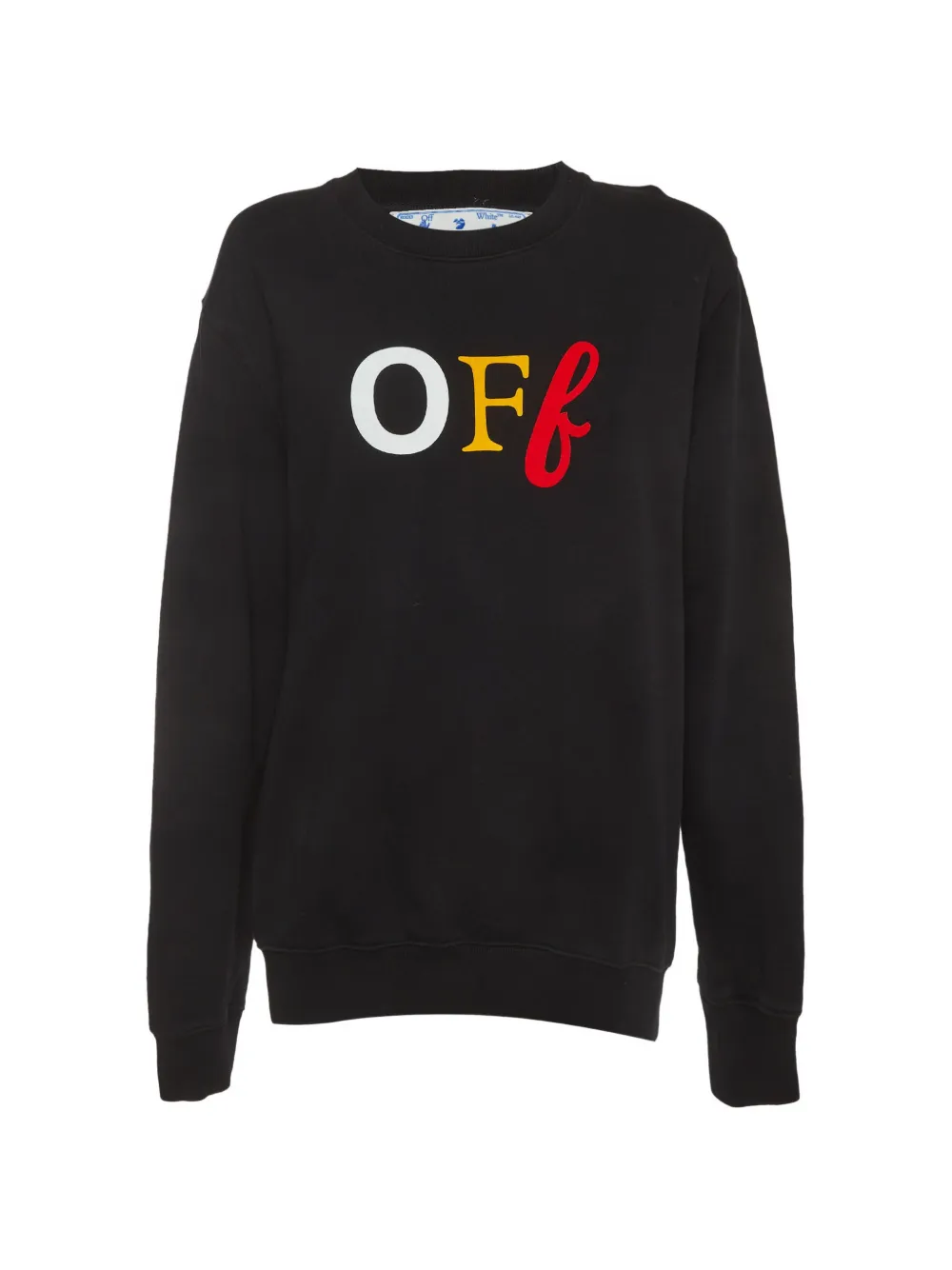 Off-White Pre-Owned logo-print oversized sweater - Nero
