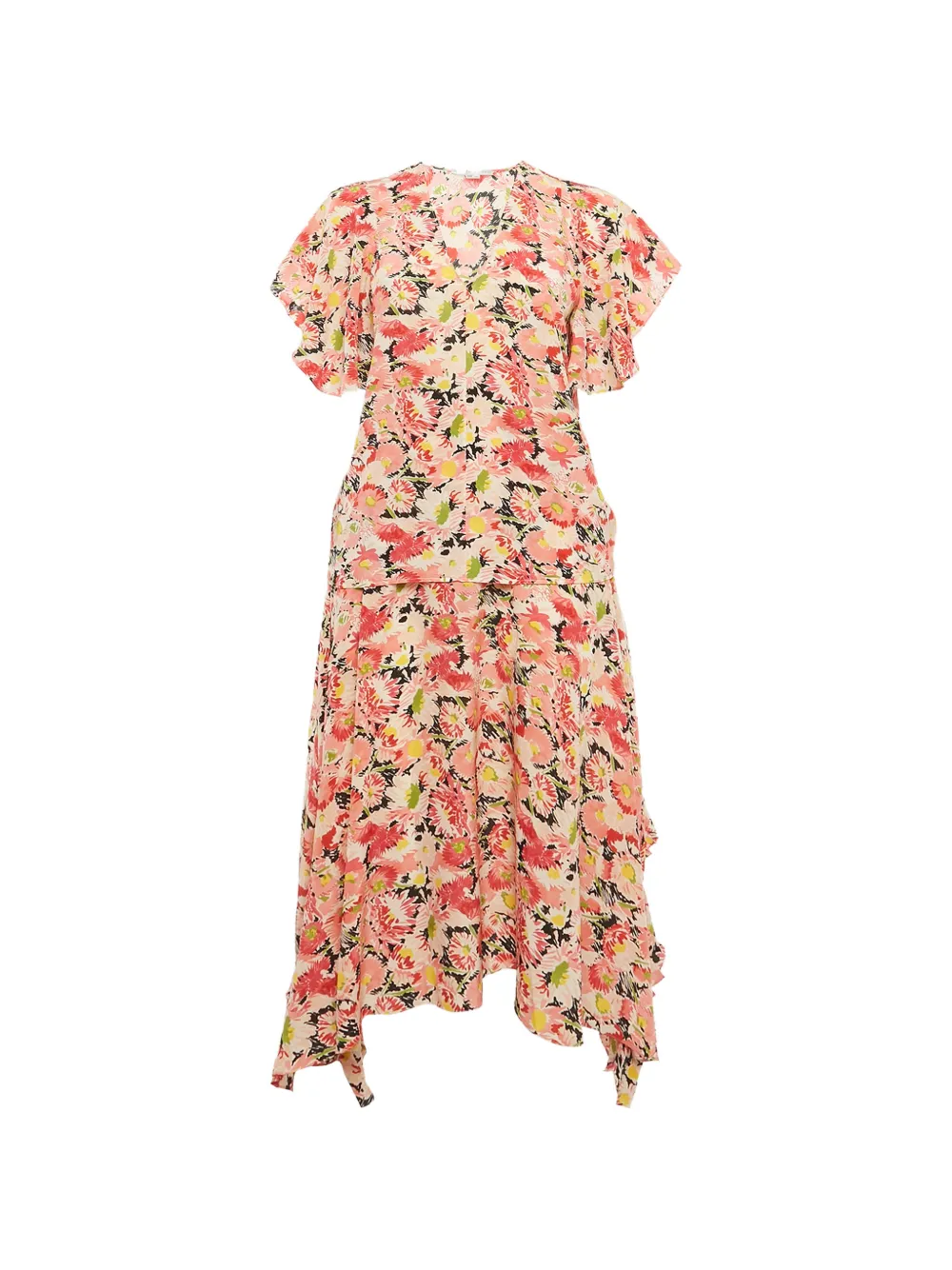 Stella McCartney Pre-Owned floral-print silk skirt and top set - Toni neutri
