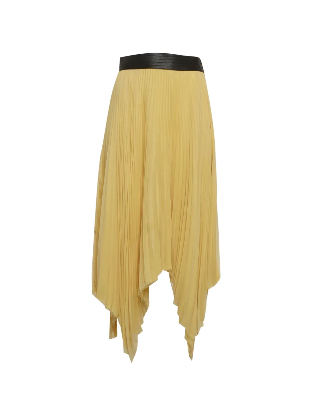 Loewe Pre-Owned plissé high-low midi skirt - Giallo