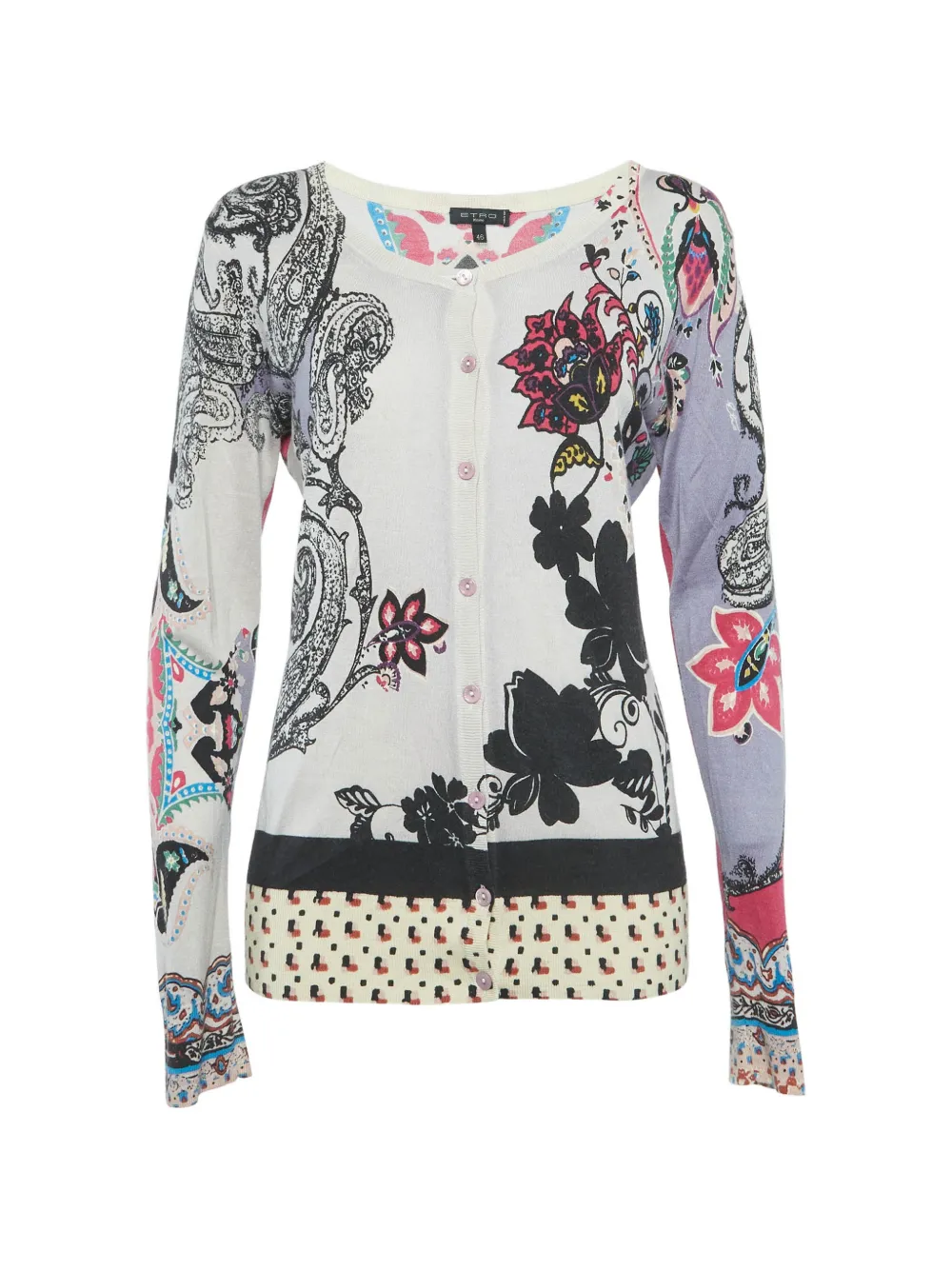 Etro Pre-Owned paisley print knitted cardigan - Toni neutri