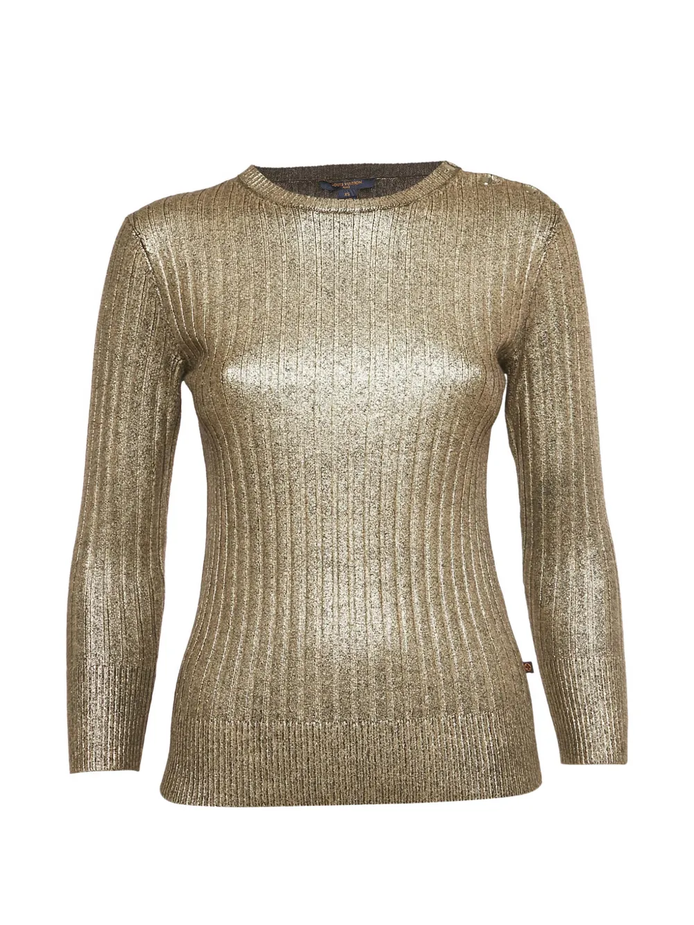 Louis Vuitton Pre-Owned rib-knit metallic sweater - Oro