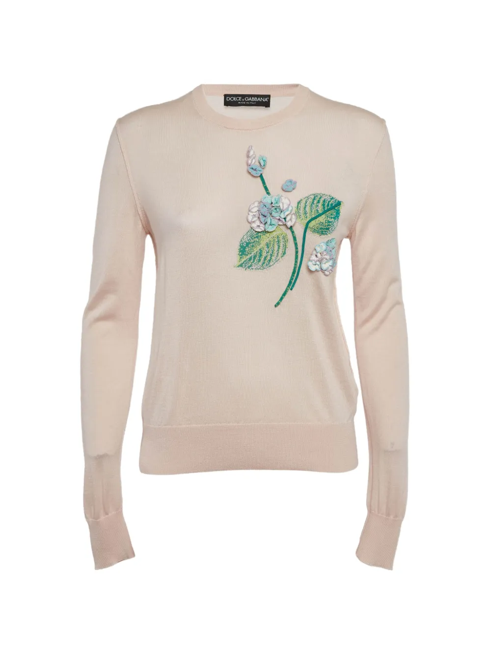 Dolce & Gabbana Pre-Owned floral-appliqué sweater - Rosa