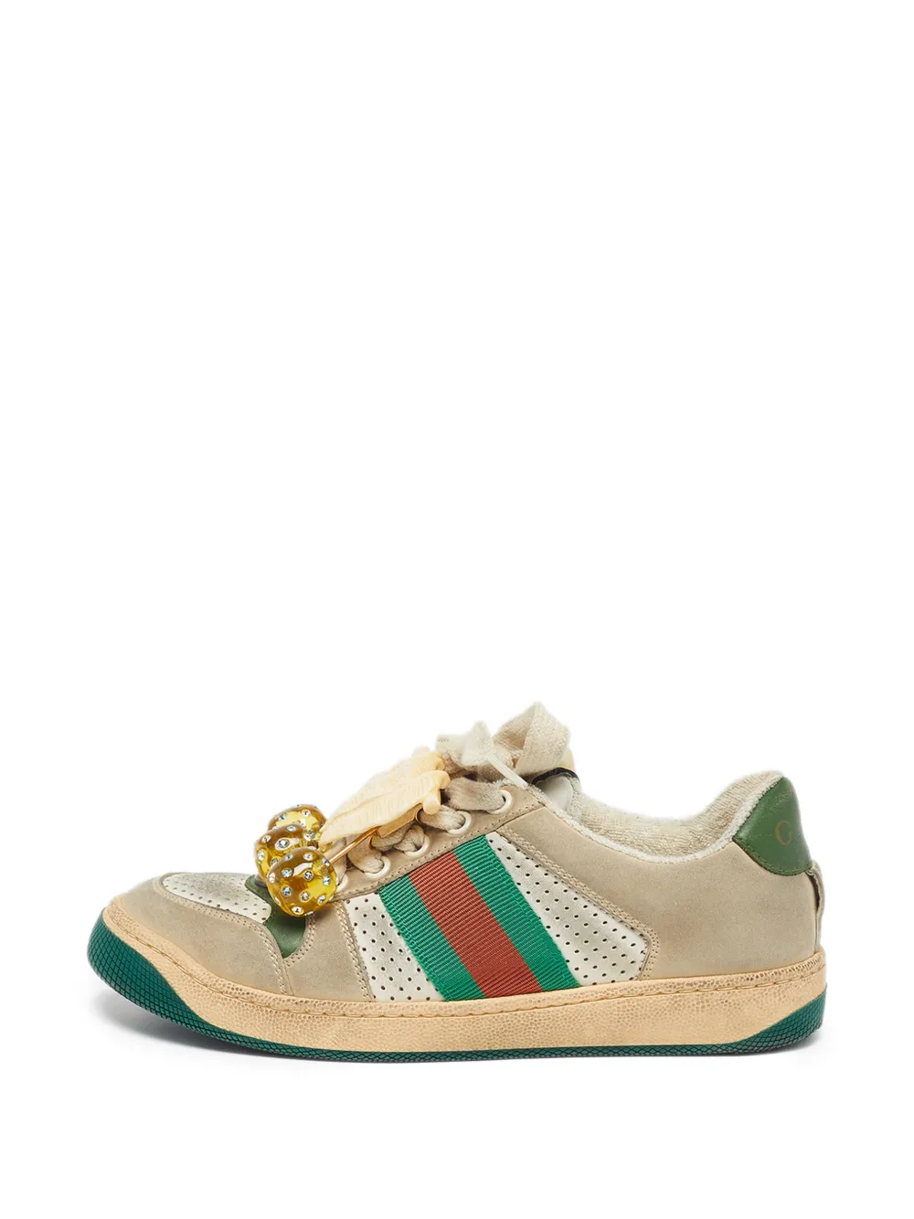 Gucci Pre-Owned Screener nubuck sneakers - Nude