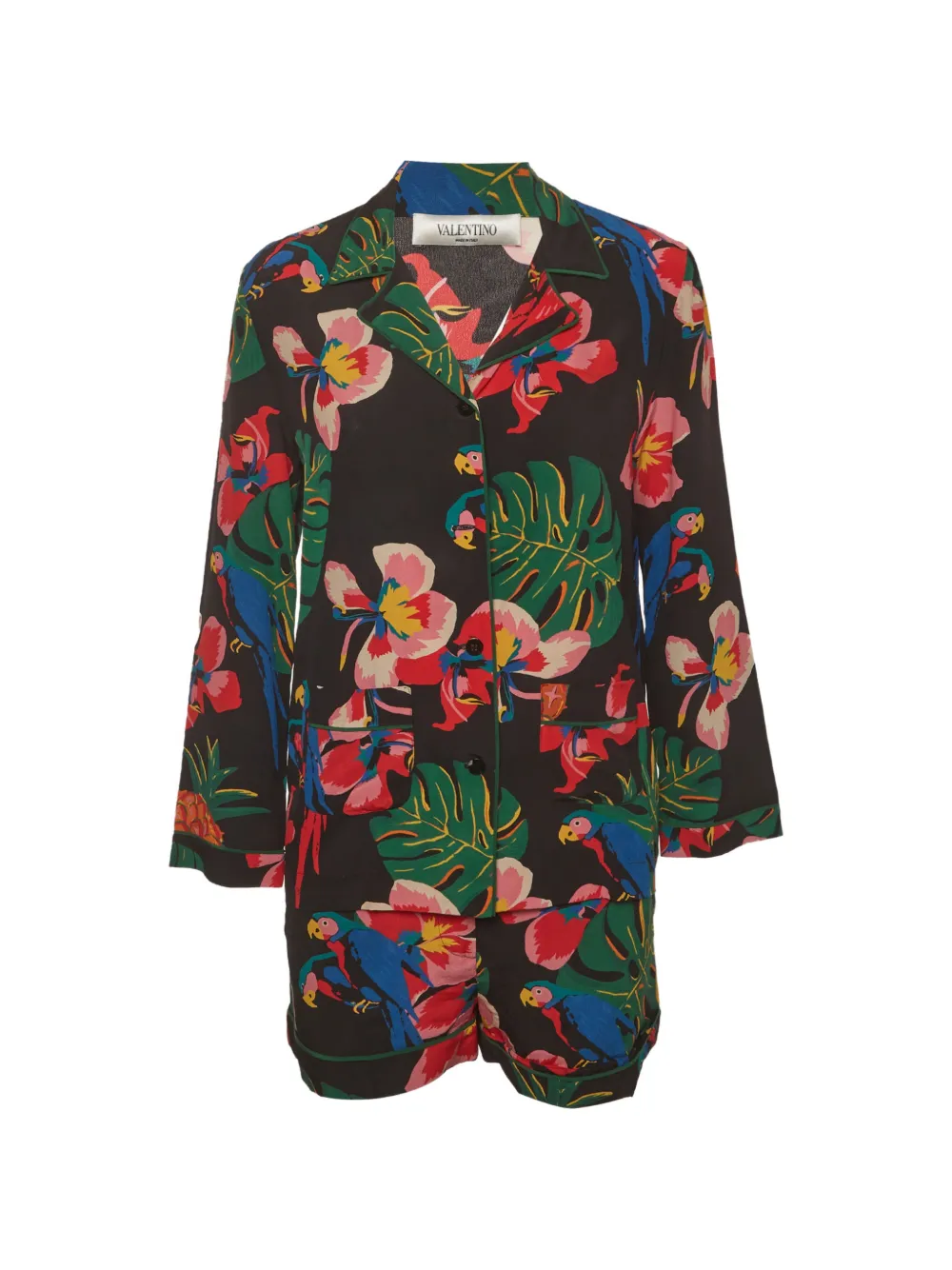 Valentino Garavani Pre-Owned tropical-print shorts set - Nero