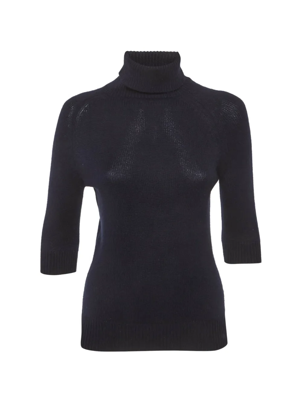 Pre-owned Celine Ribbed Roll-neck Sweater In Blue