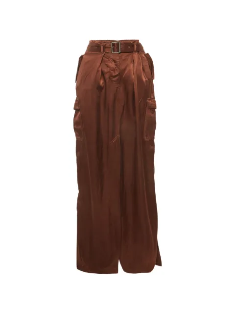 Dries Van Noten Pre-Owned falda larga con cinturón