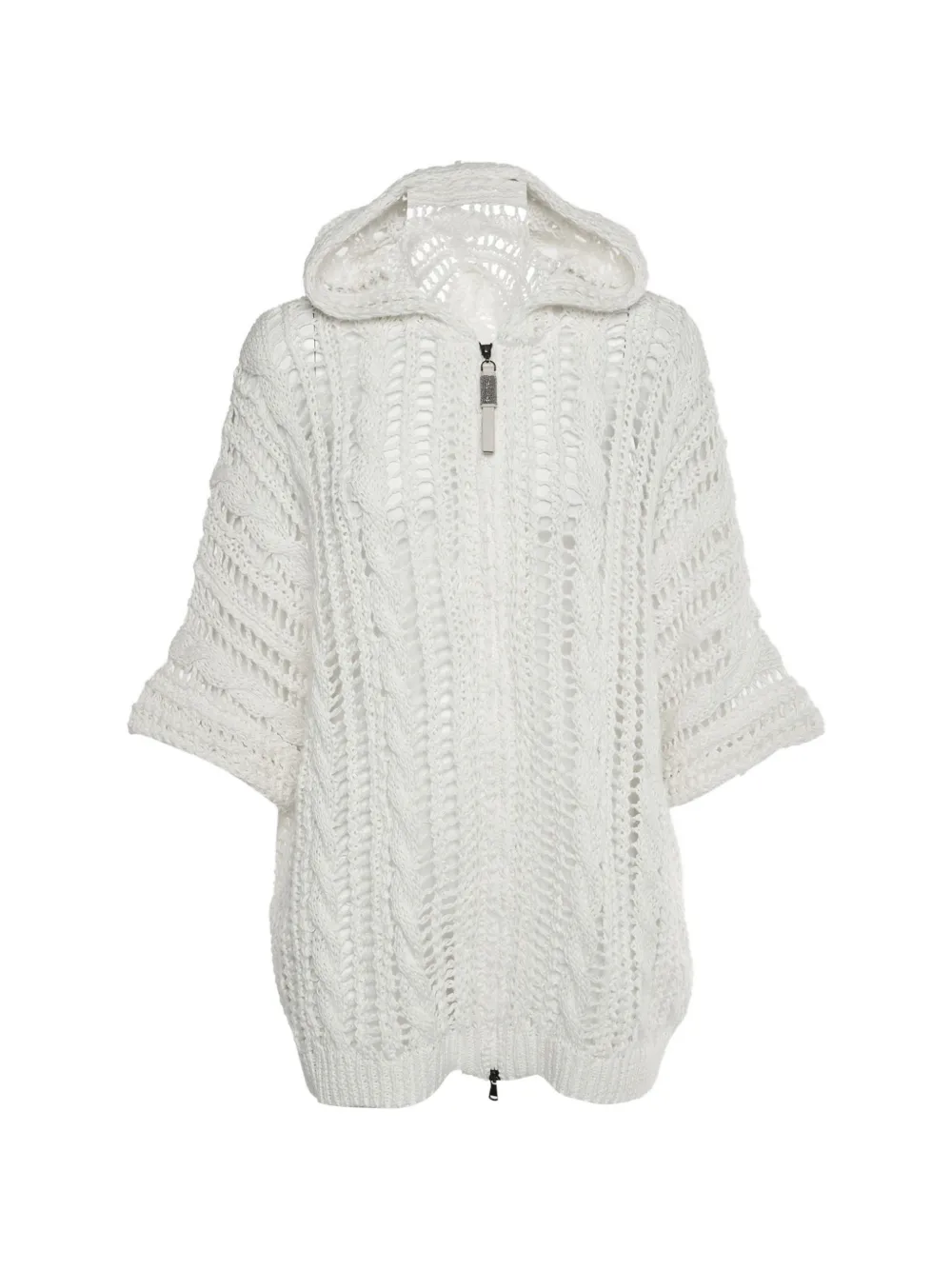 Brunello Cucinelli Vintage Monili crochet cardigan - White