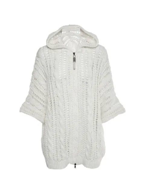 Brunello Cucinelli Vintage cardigan en crochet à ornement Monili