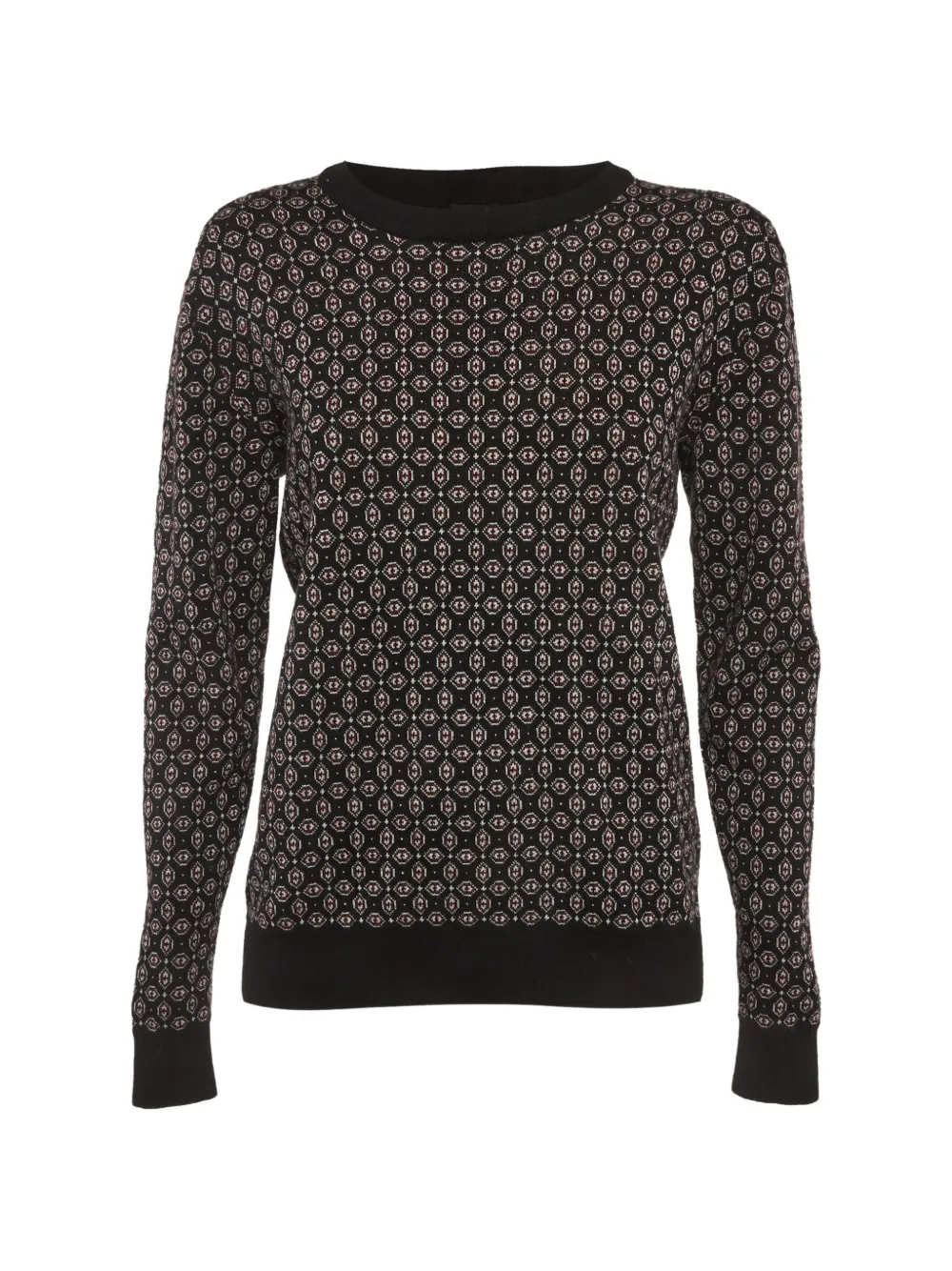 JOSEPH jacquard wool knit sweater - Nero