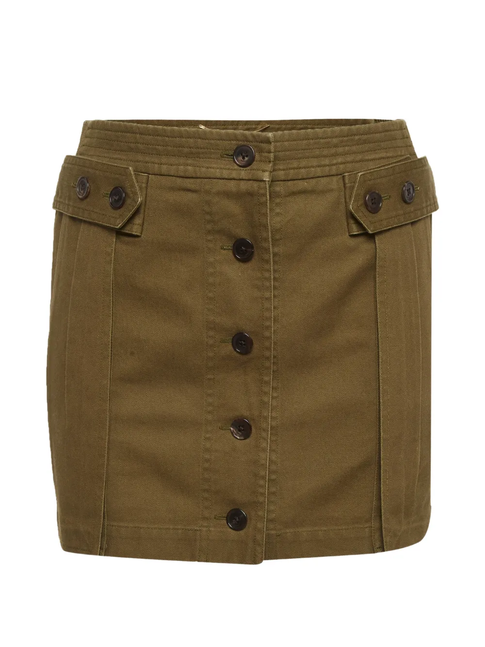 Saint Laurent Pre-Owned button-up mini skirt - Grün