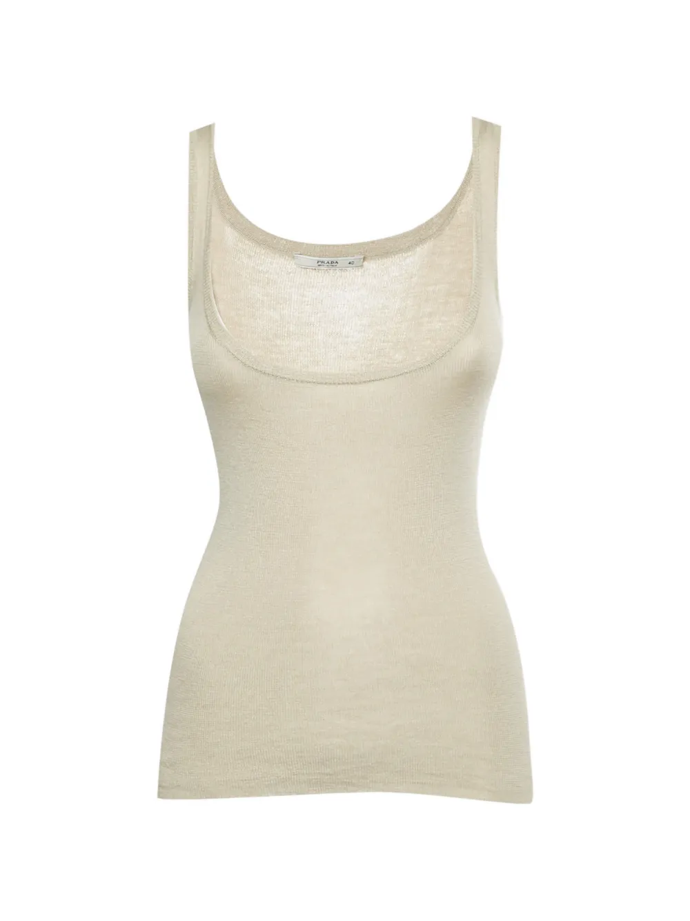 Prada Pre-Owned wool knit tank top - Toni neutri