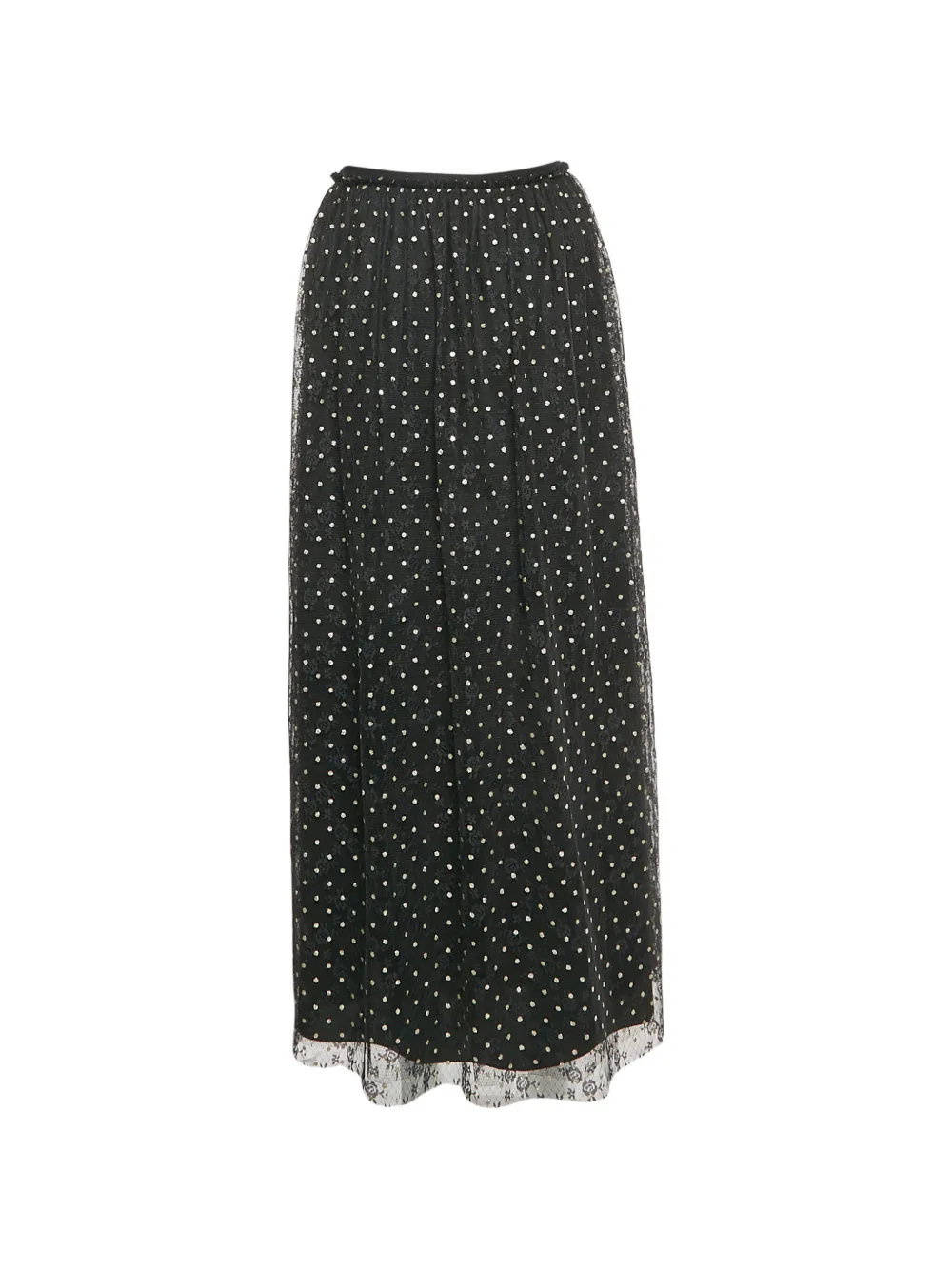 Red Valentino Vintage polka-dot pattern tulle midi skirt - Schwarz