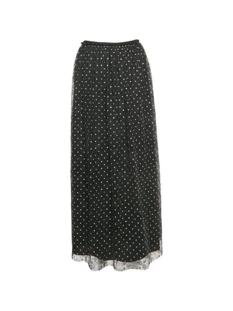Red Valentino Vintage polka-dot pattern tulle midi skirt