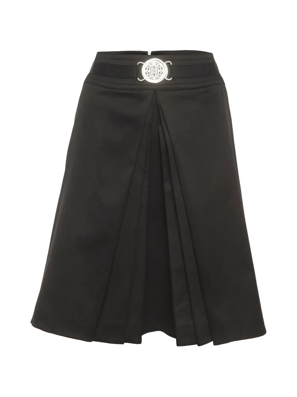 Celine Pre-Owned belted pleated midi skirt - Nero